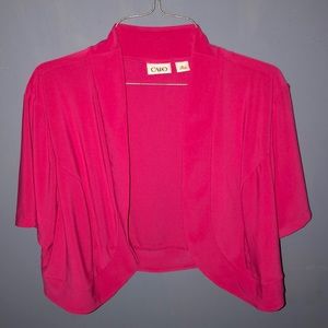 Short pink cardigan
